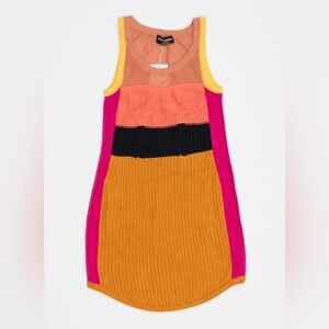 Sonia Rykiel Color Blocked Women's Sweater Dress Eu 38